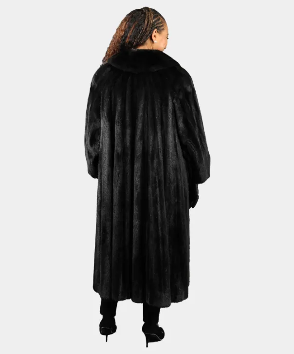 Women's Pre-Owned Full Length Black Mink Coat