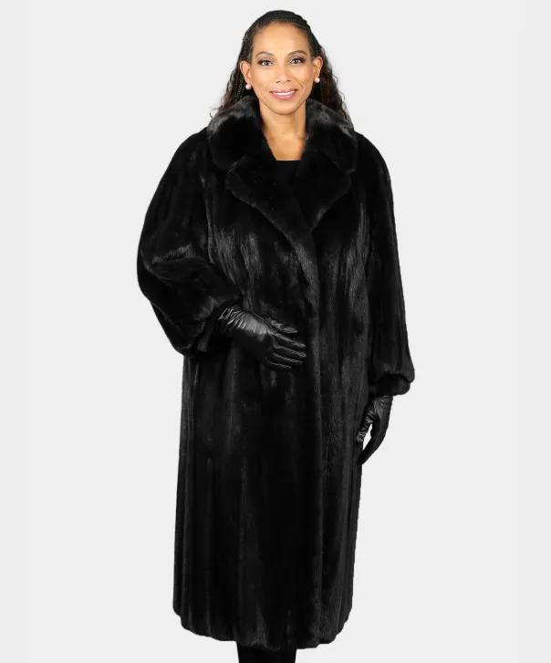 Women's Pre-Owned Full Length Black Mink Coat