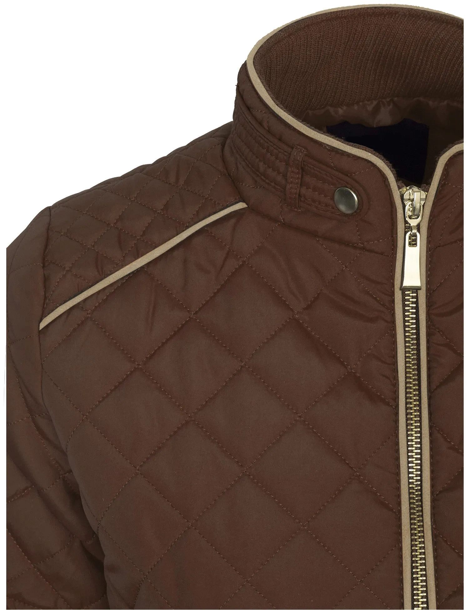 Womens Quilted Fully Lined Lightweight Zip Up Jacket S-3X