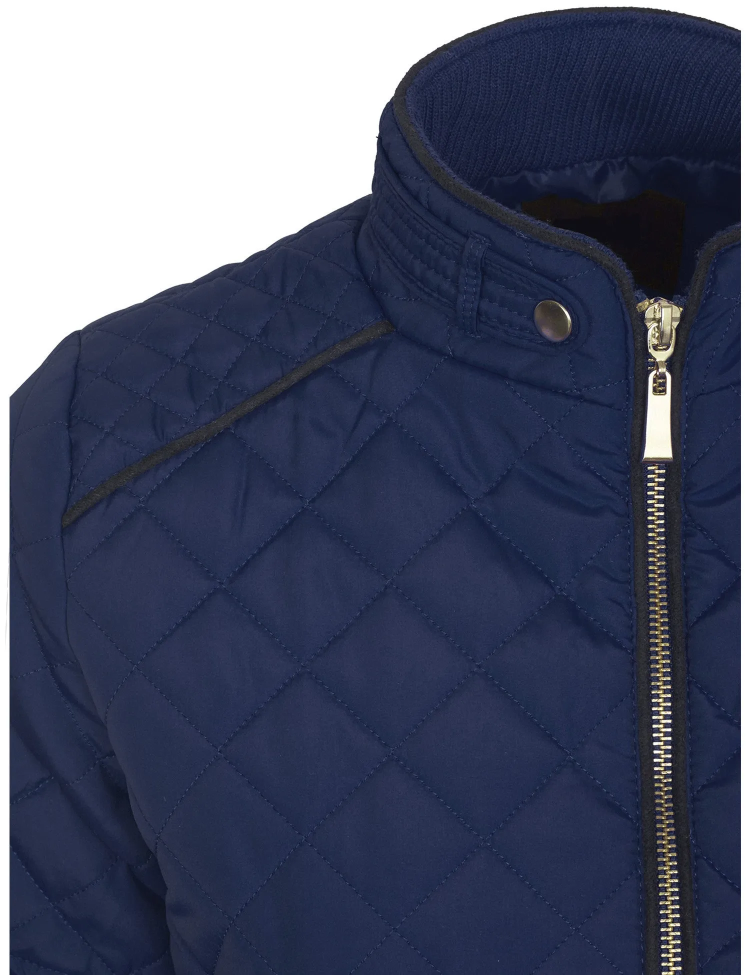 Womens Quilted Fully Lined Lightweight Zip Up Jacket S-3X