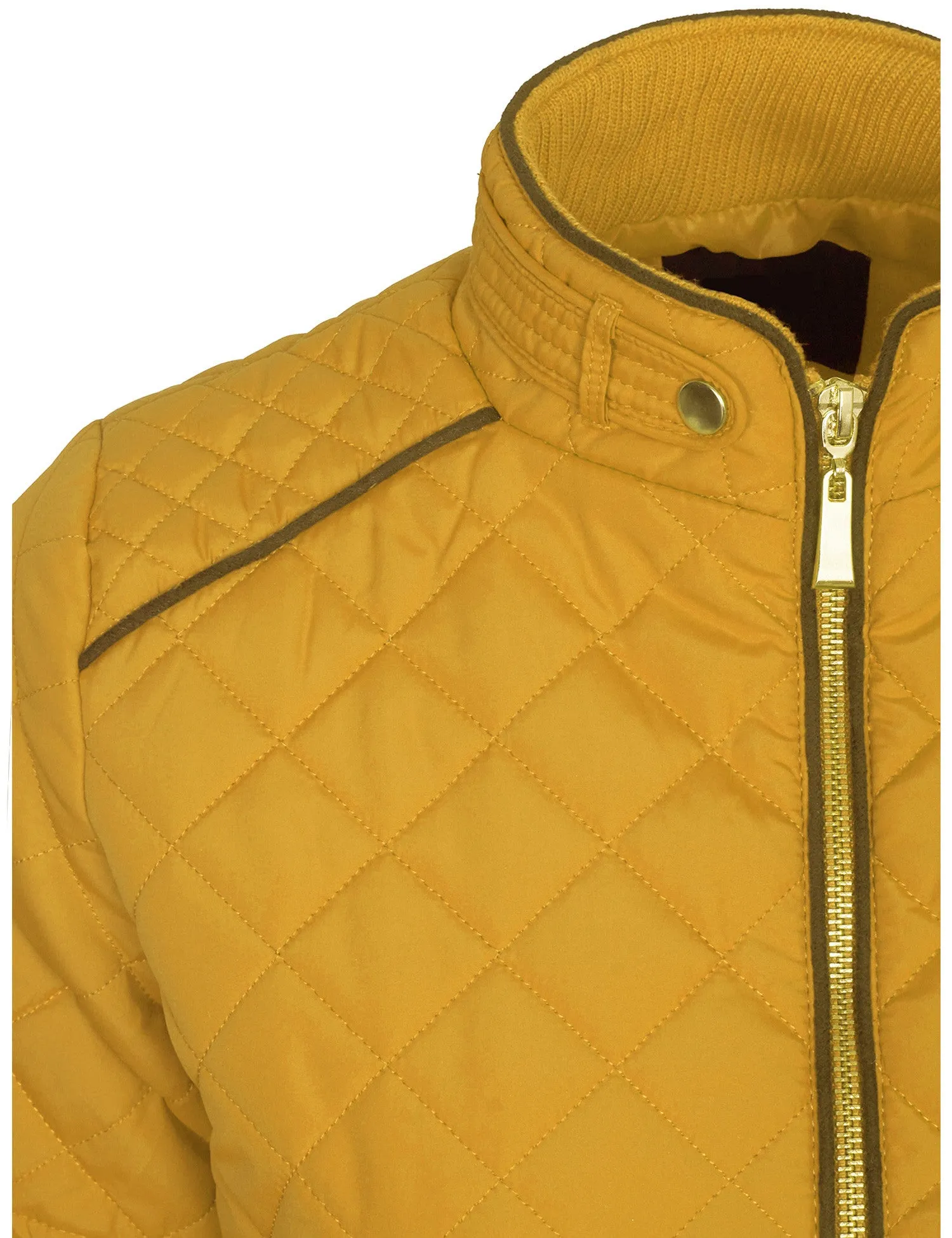 Womens Quilted Fully Lined Lightweight Zip Up Jacket S-3X