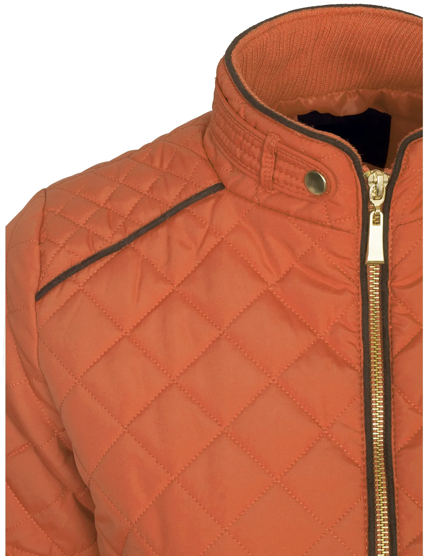 Womens Quilted Fully Lined Lightweight Zip Up Jacket S-3X