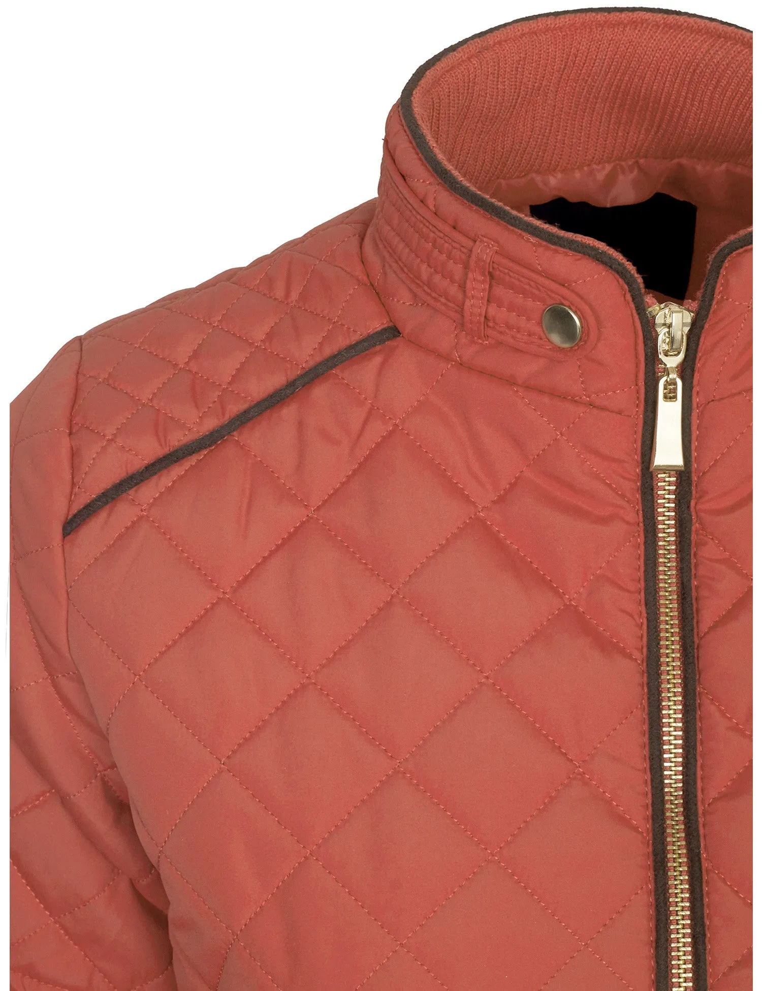 Womens Quilted Fully Lined Lightweight Zip Up Jacket S-3X