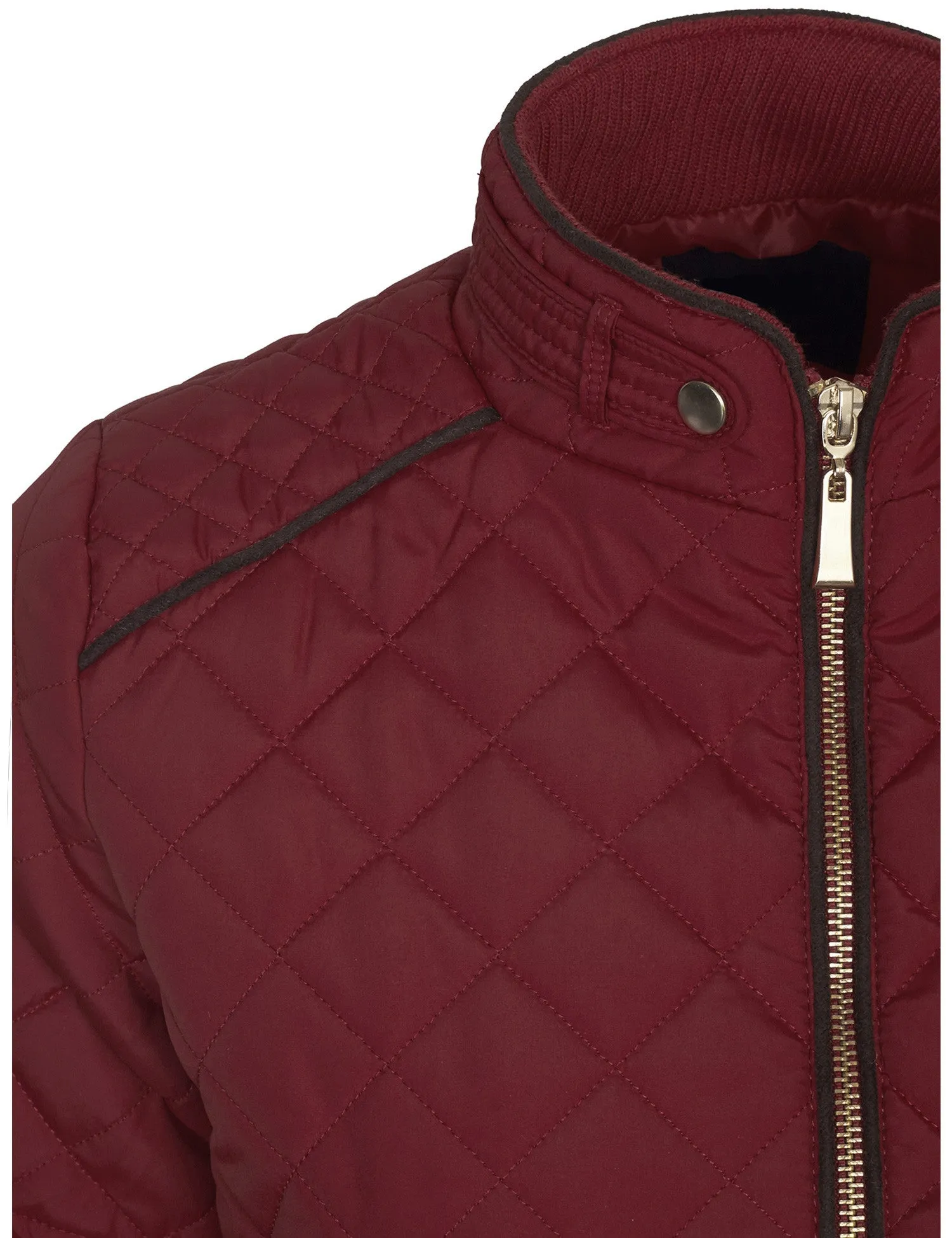 Womens Quilted Fully Lined Lightweight Zip Up Jacket S-3X