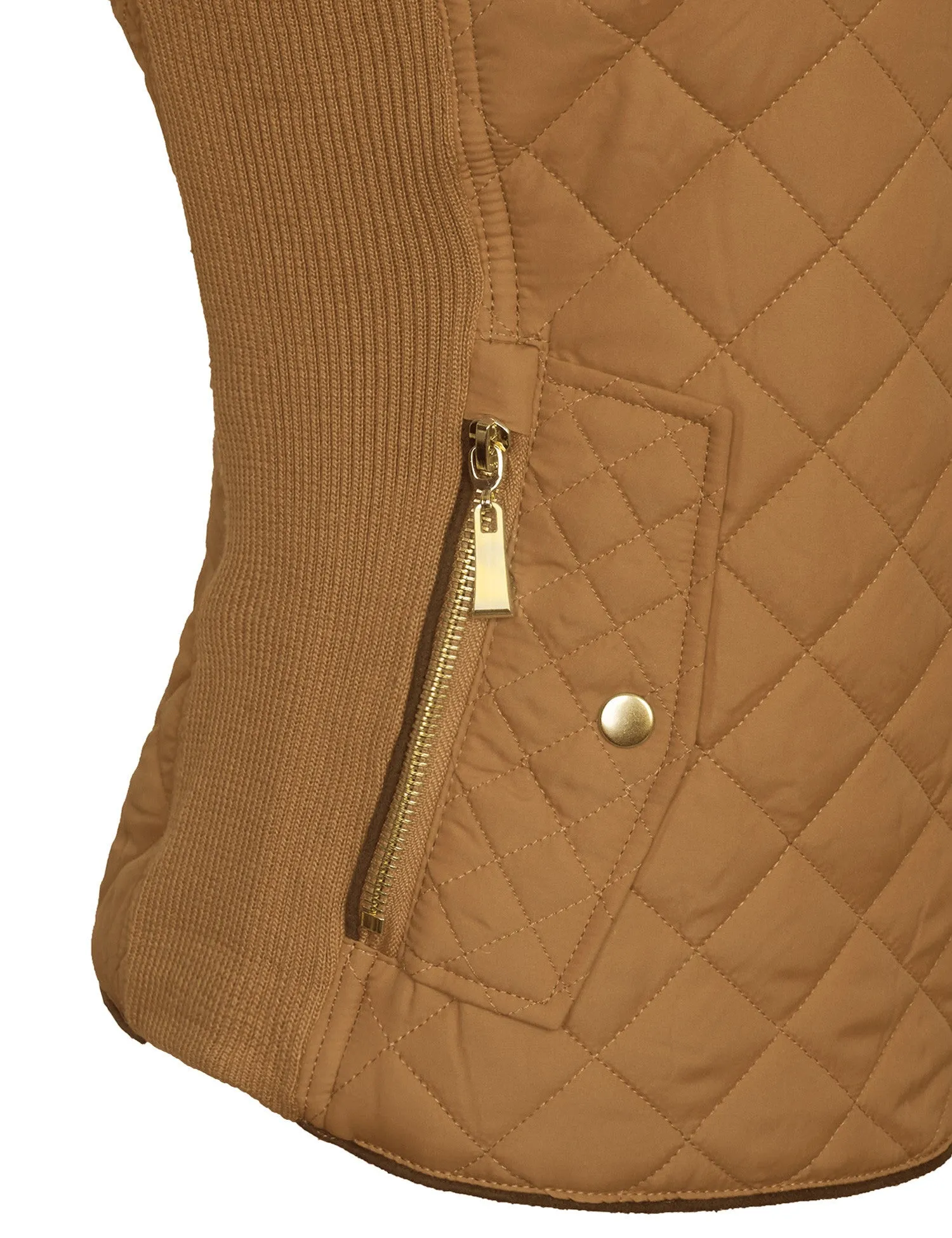 Womens Quilted Vest Fully Lined Lightweight Padded Vest Plus Size (S-3X)