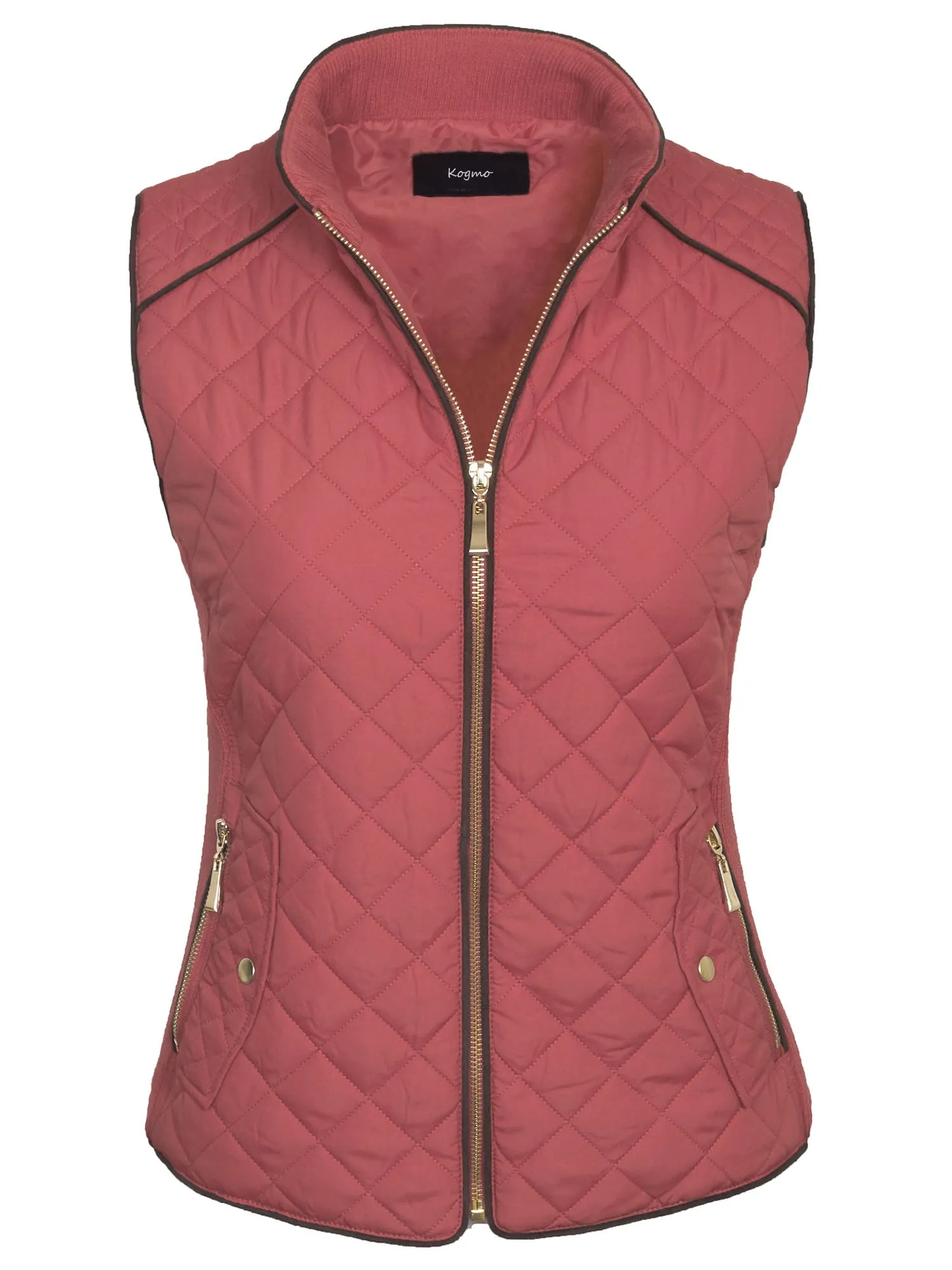 Womens Quilted Vest Fully Lined Lightweight Padded Vest Plus Size (S-3X)