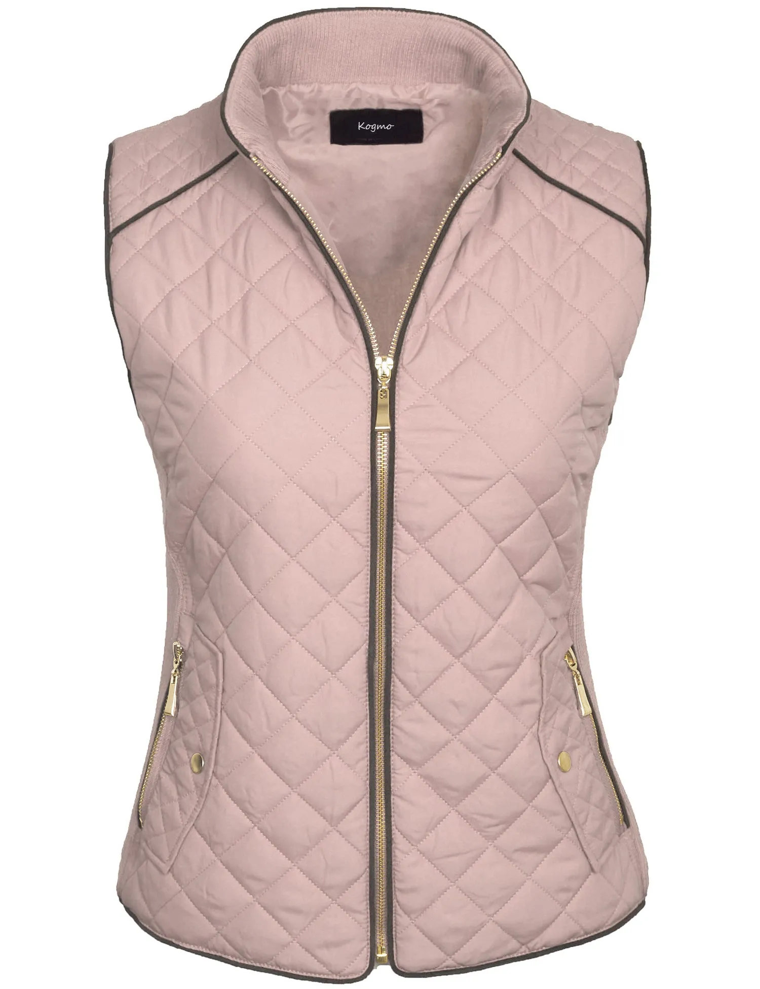 Womens Quilted Vest Fully Lined Lightweight Padded Vest Plus Size (S-3X)