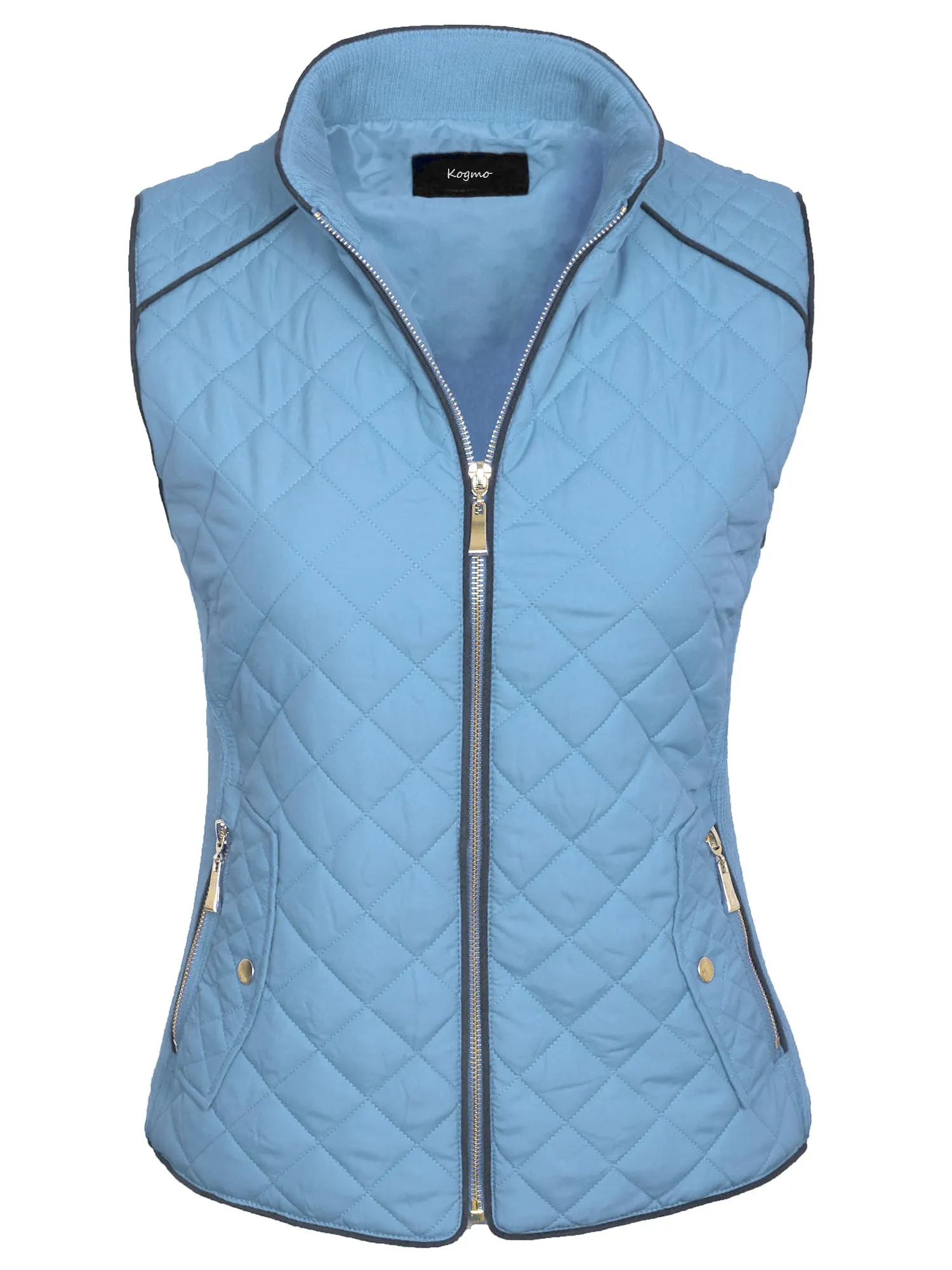 Womens Quilted Vest Fully Lined Lightweight Padded Vest Plus Size (S-3X)