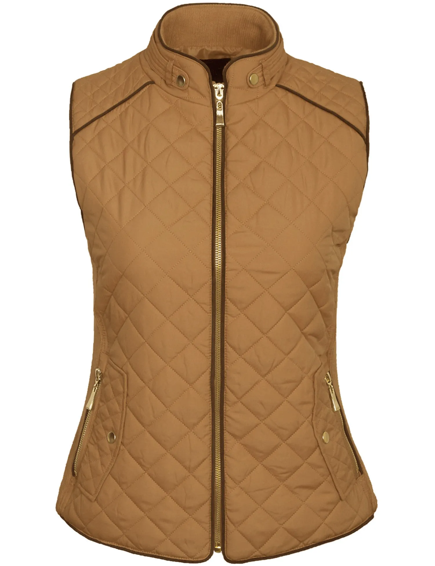 Womens Quilted Vest Fully Lined Lightweight Padded Vest Plus Size (S-3X)