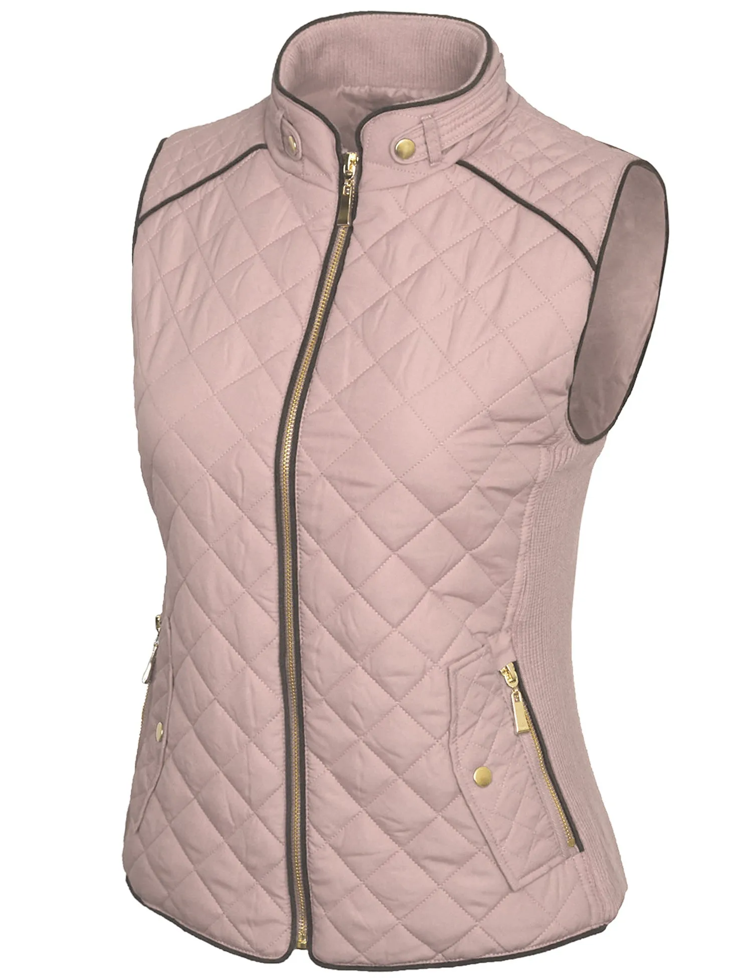 Womens Quilted Vest Fully Lined Lightweight Padded Vest Plus Size (S-3X)