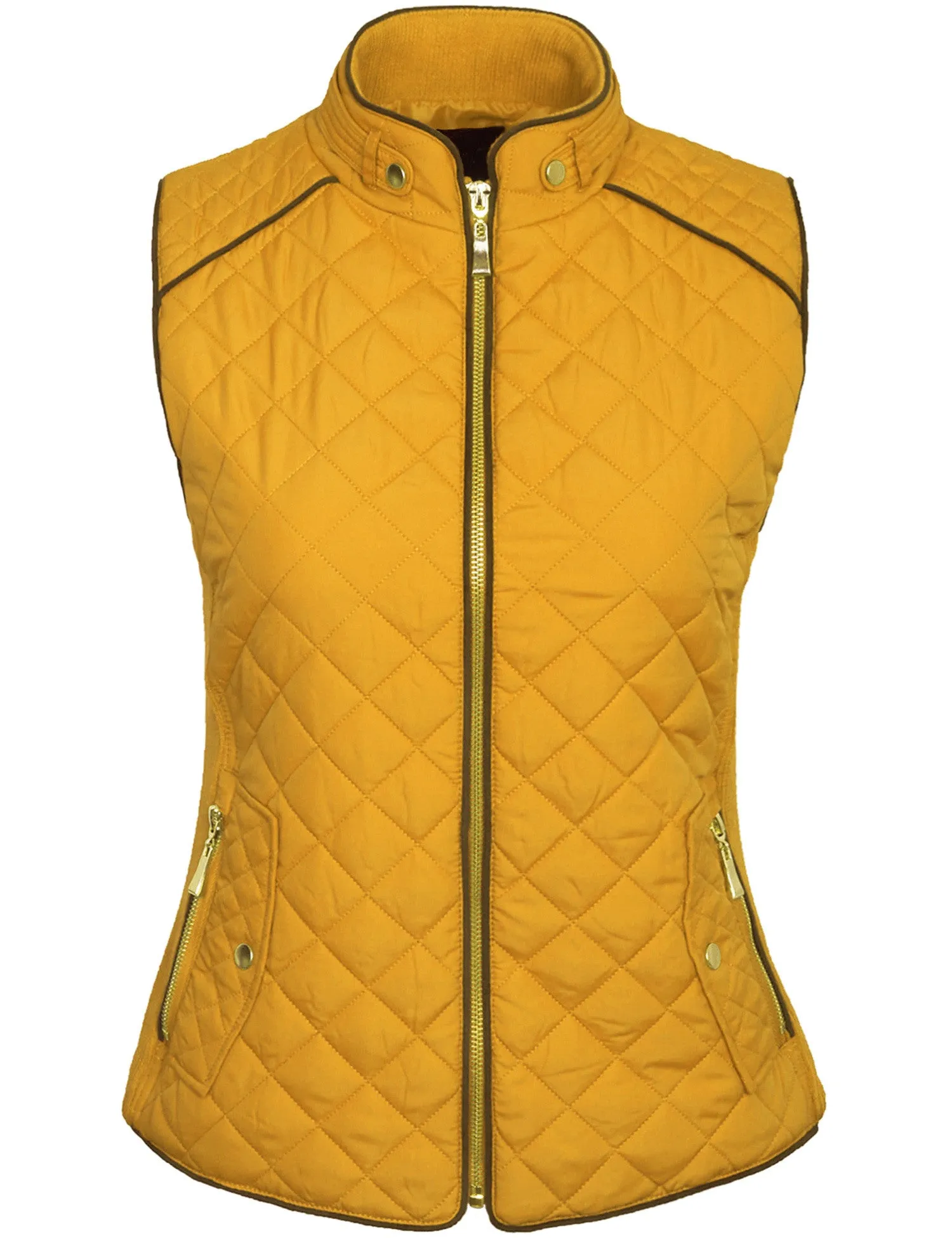 Womens Quilted Vest Fully Lined Lightweight Padded Vest Plus Size (S-3X)