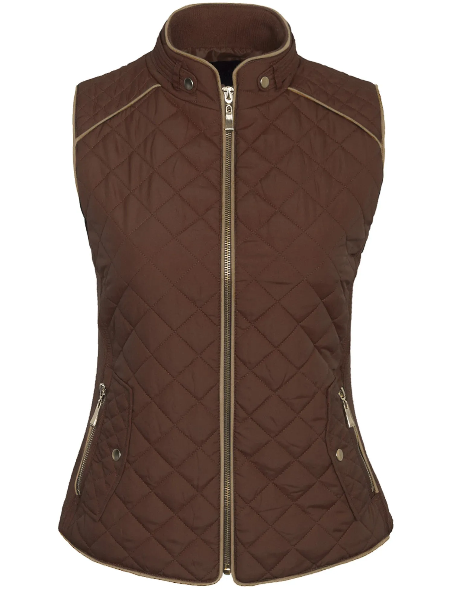 Womens Quilted Vest Fully Lined Lightweight Padded Vest Plus Size (S-3X)