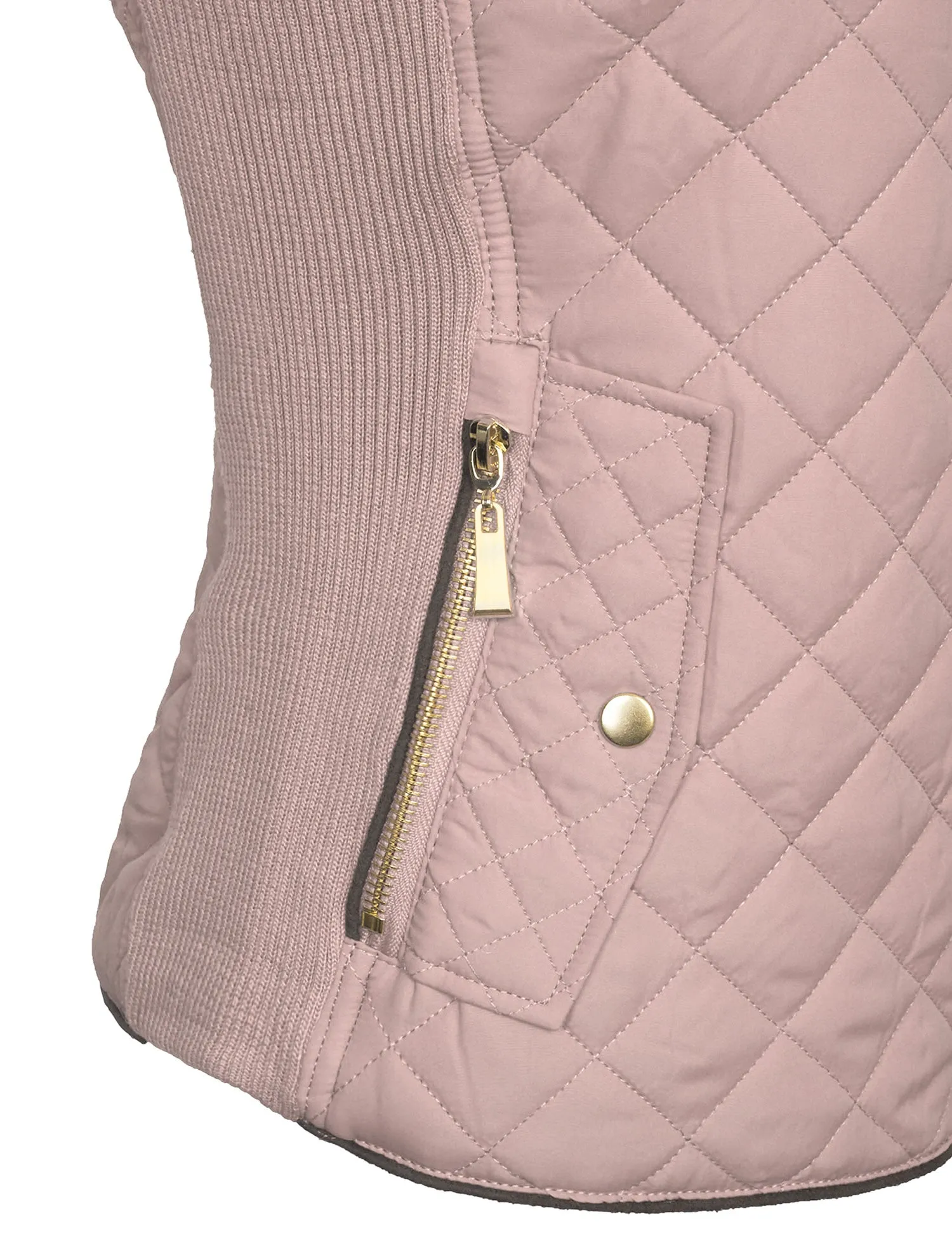 Womens Quilted Vest Fully Lined Lightweight Padded Vest Plus Size (S-3X)