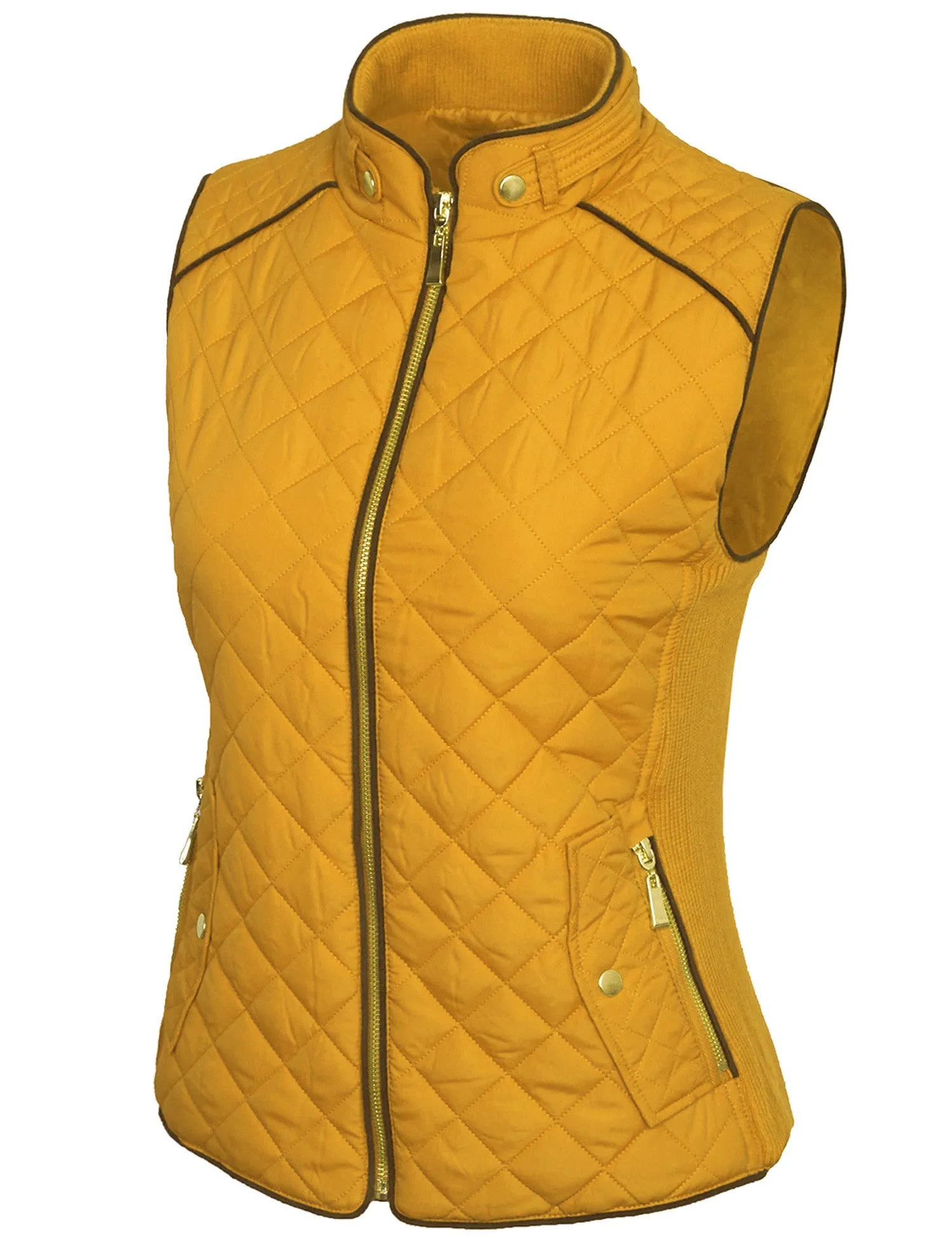 Womens Quilted Vest Fully Lined Lightweight Padded Vest Plus Size (S-3X)