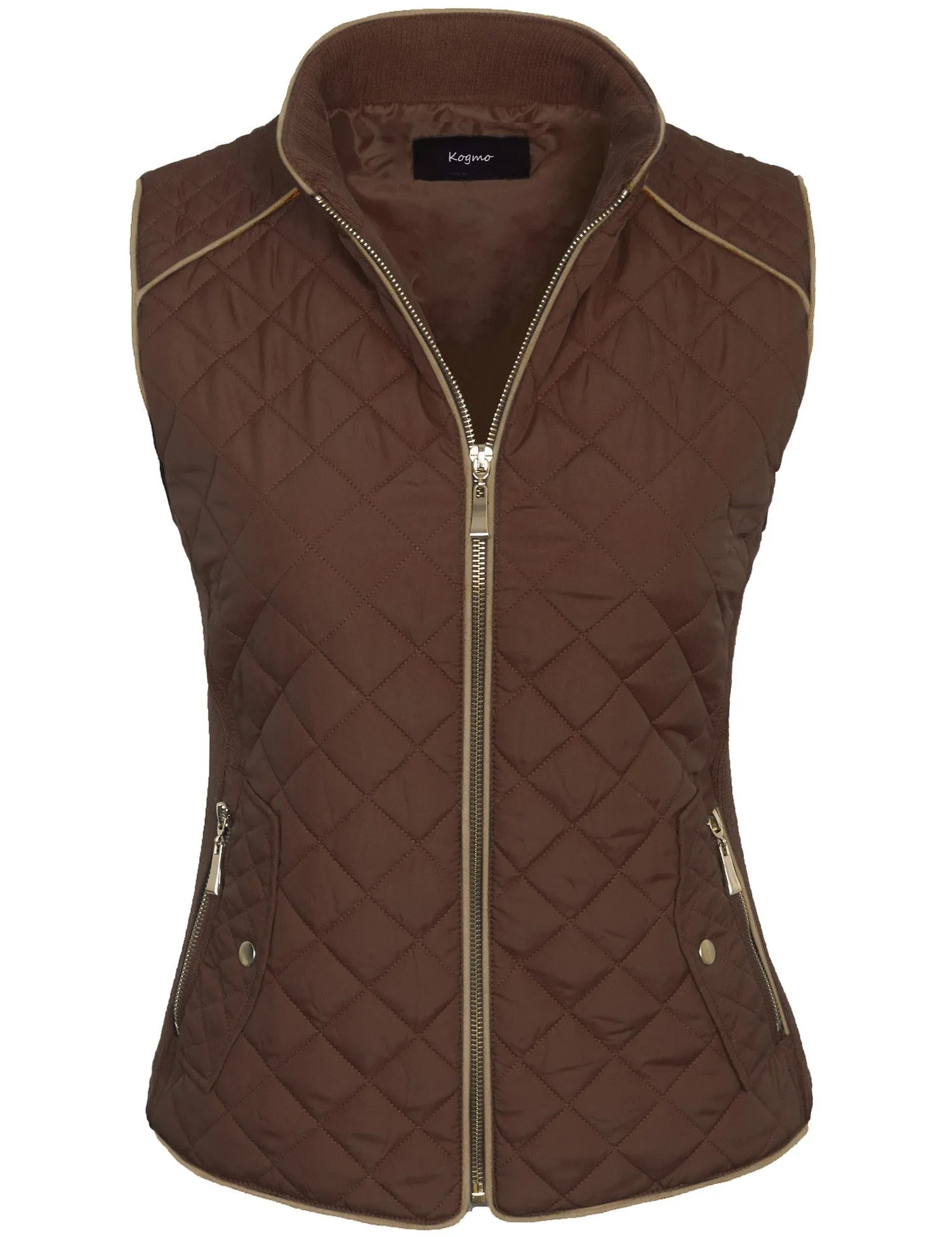 Womens Quilted Vest Fully Lined Lightweight Padded Vest Plus Size (S-3X)