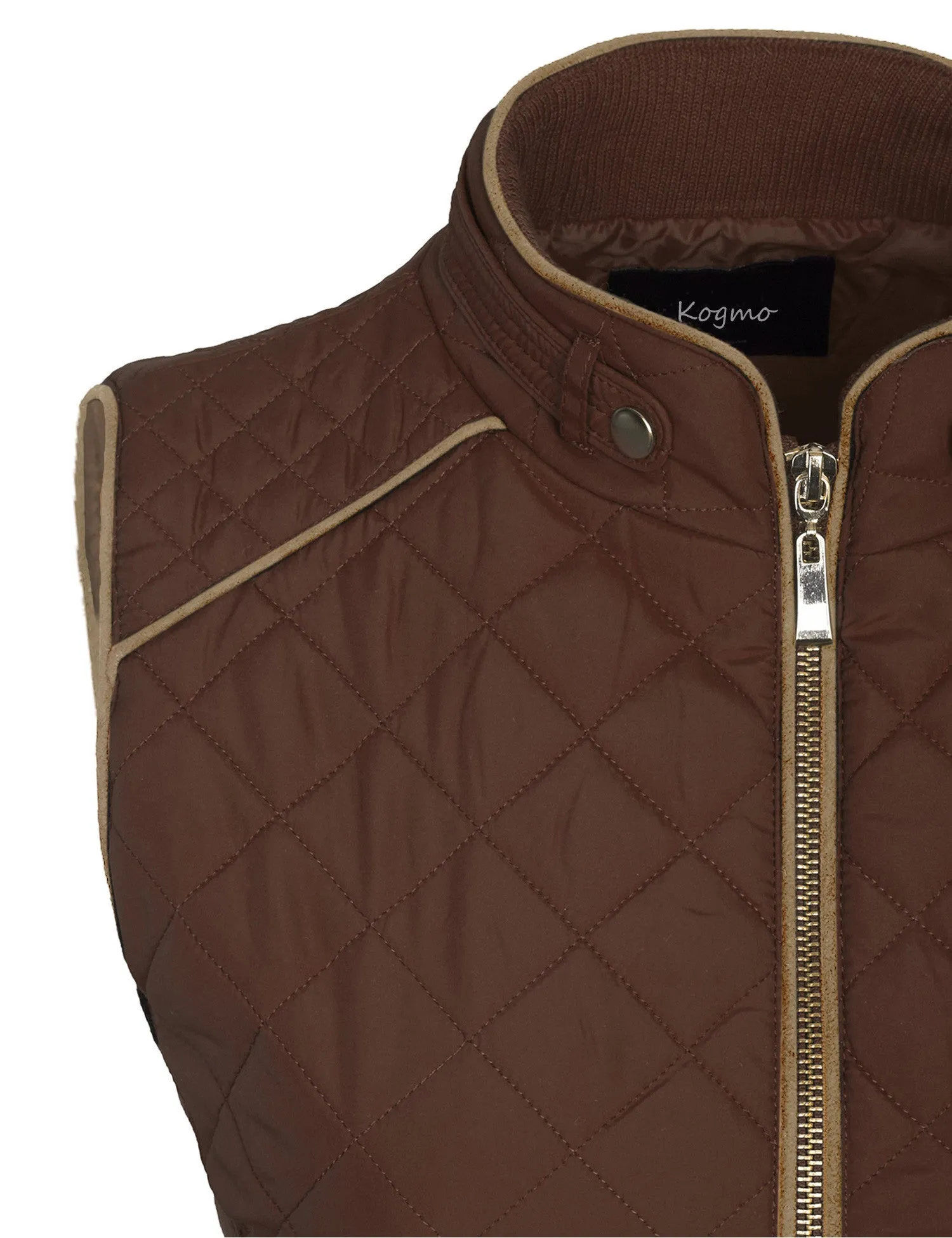 Womens Quilted Vest Fully Lined Lightweight Padded Vest Plus Size (S-3X)