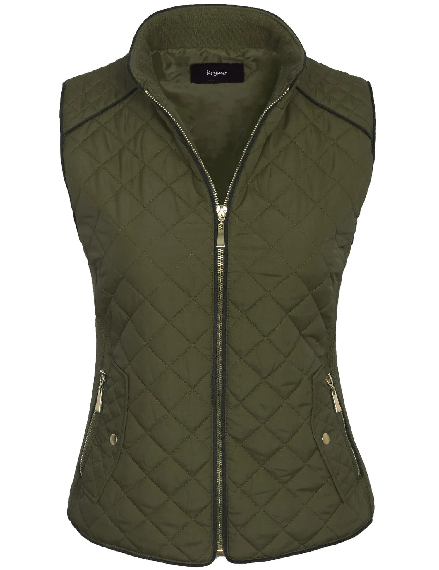 Womens Quilted Vest Fully Lined Lightweight Padded Vest Plus Size (S-3X)