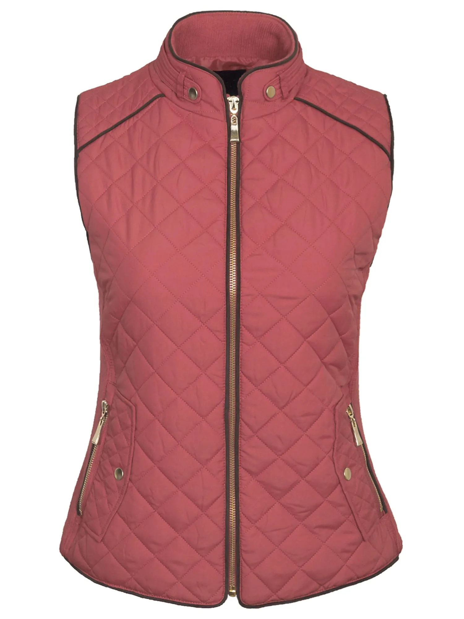 Womens Quilted Vest Fully Lined Lightweight Padded Vest Plus Size (S-3X)