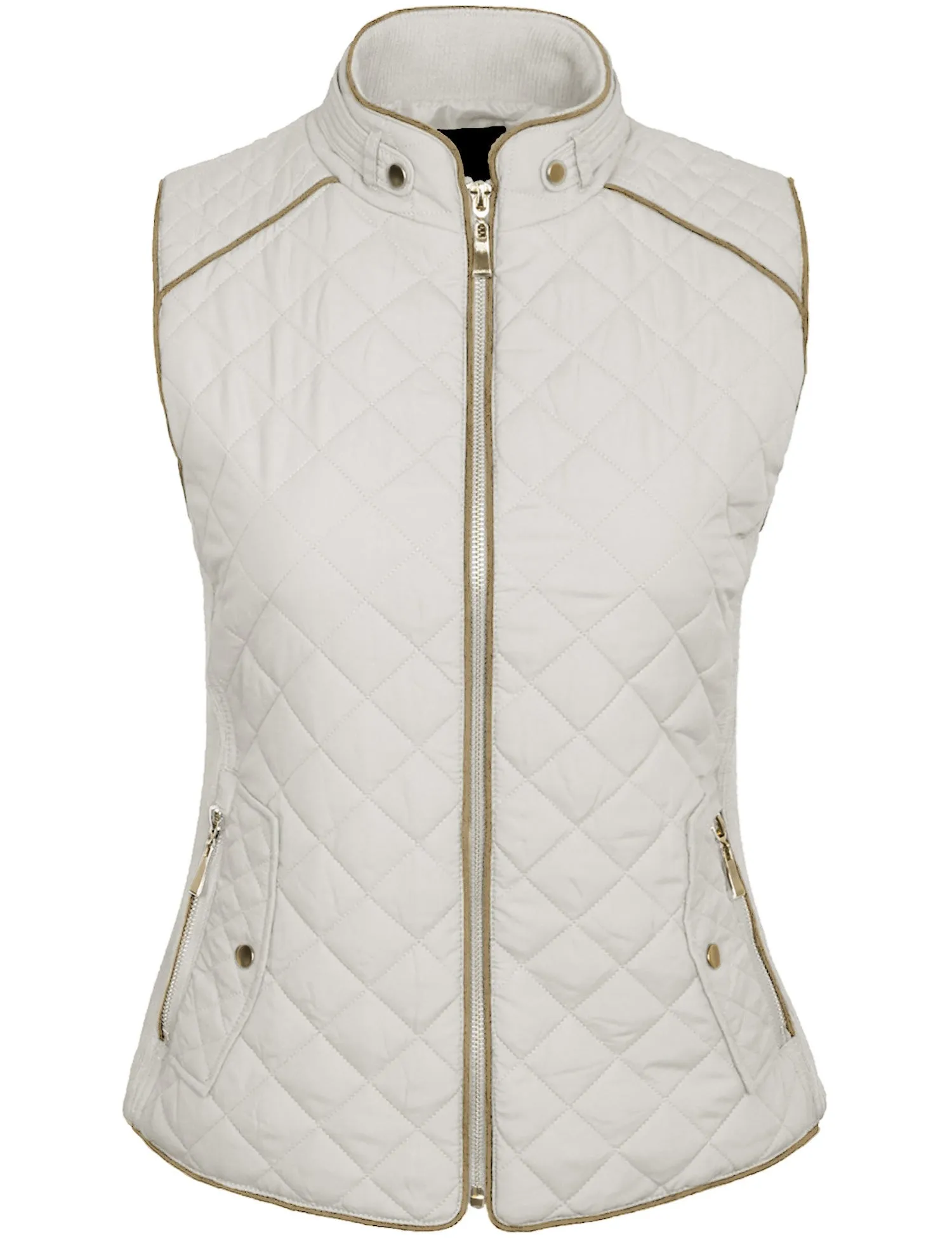 Womens Quilted Vest Fully Lined Lightweight Padded Vest Plus Size (S-3X)