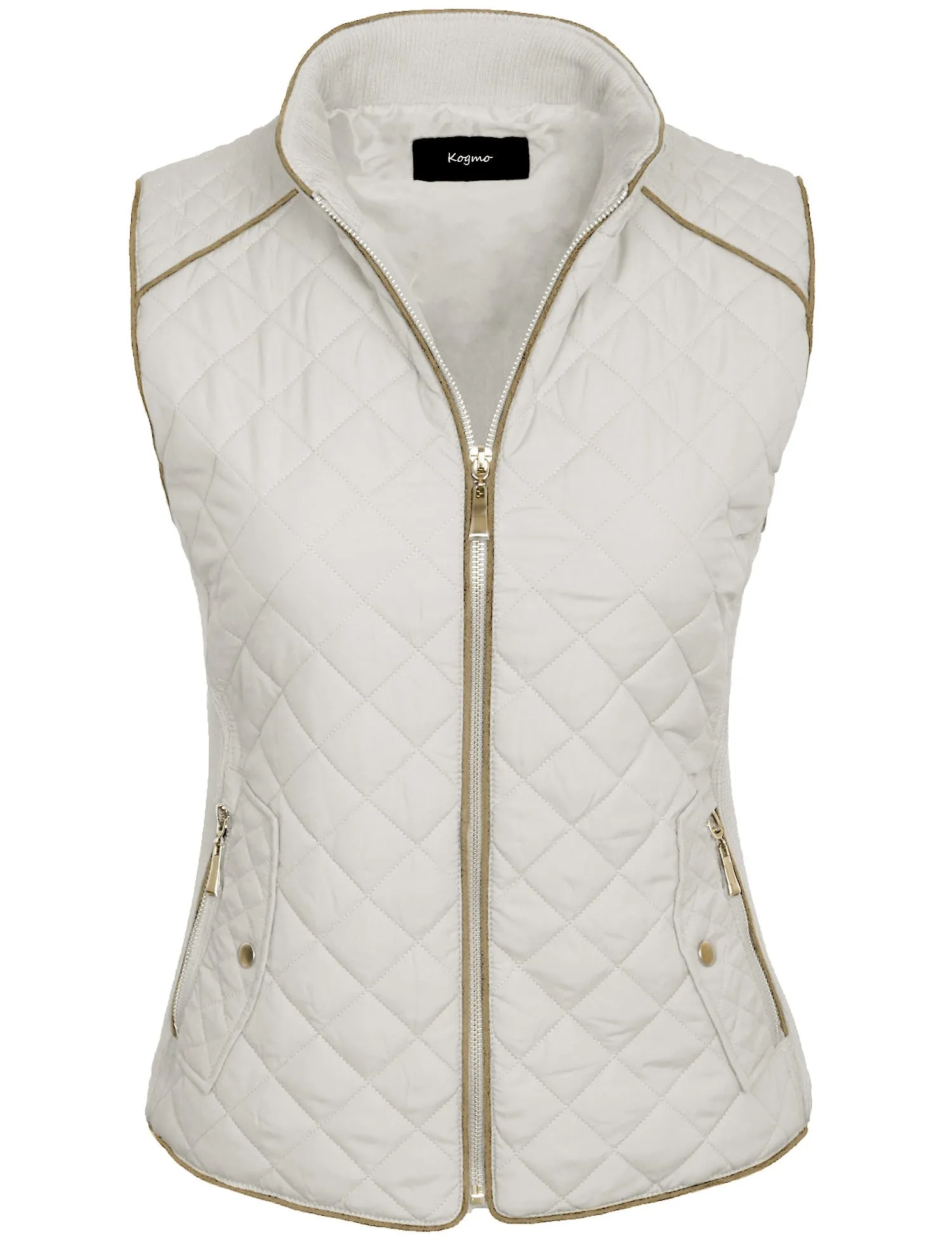 Womens Quilted Vest Fully Lined Lightweight Padded Vest Plus Size (S-3X)