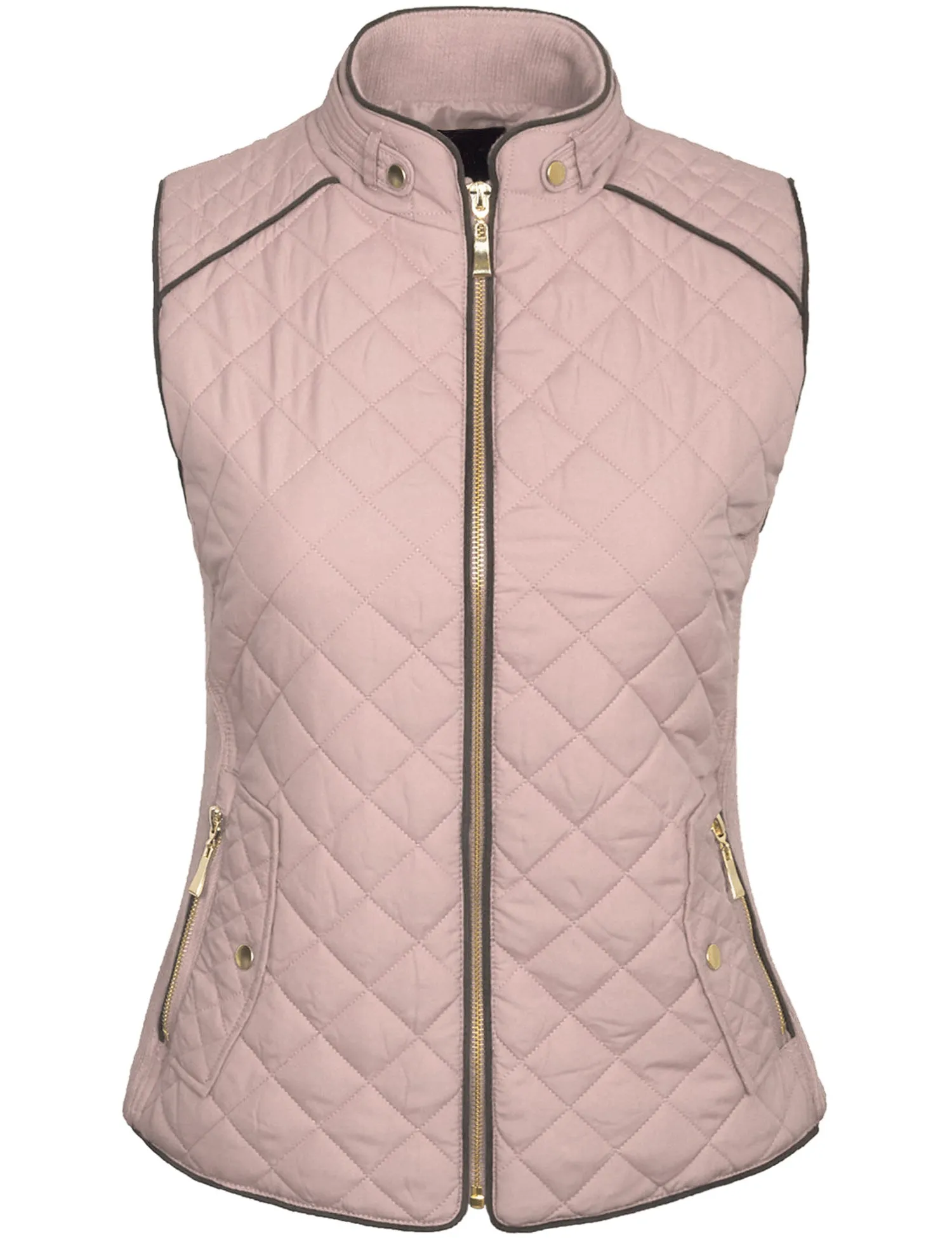 Womens Quilted Vest Fully Lined Lightweight Padded Vest Plus Size (S-3X)