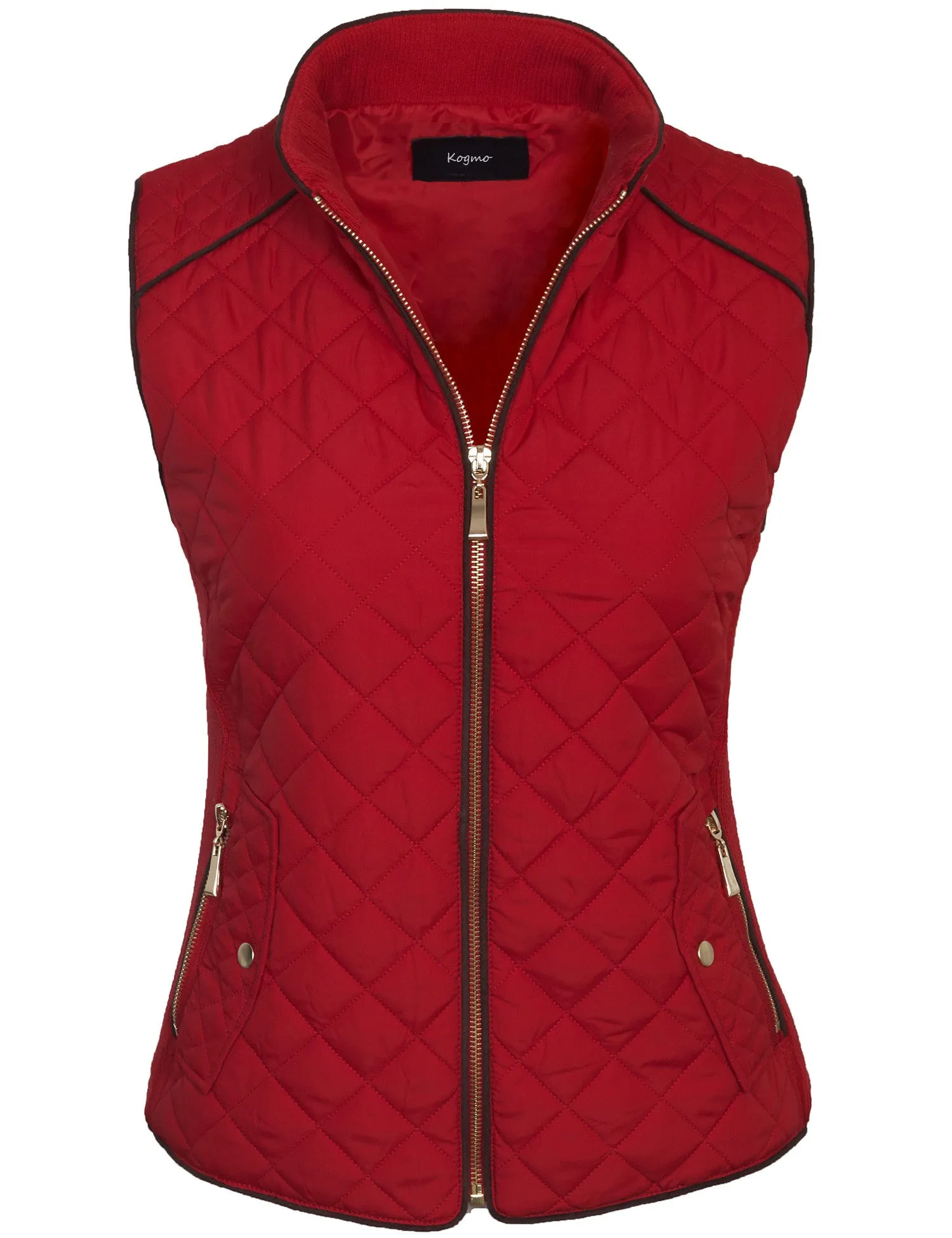 Womens Quilted Vest Fully Lined Lightweight Padded Vest Plus Size (S-3X)