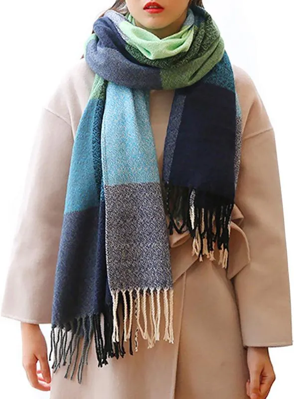 Women's Scarf - Long Plaid Warm Lattice Scarves