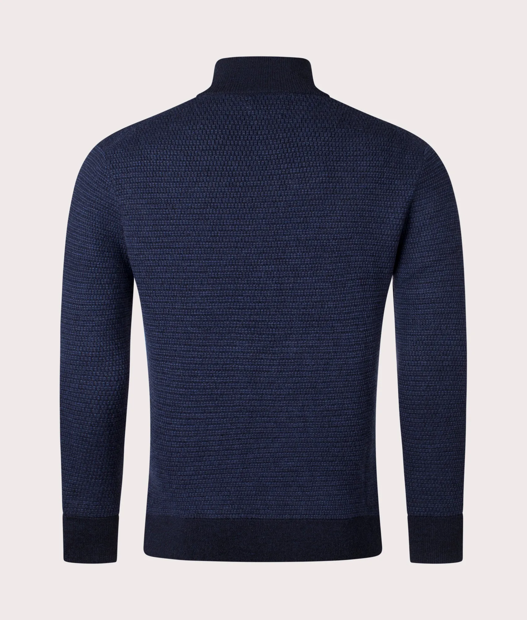 Wool Quarter Zip Turtleneck Jumper