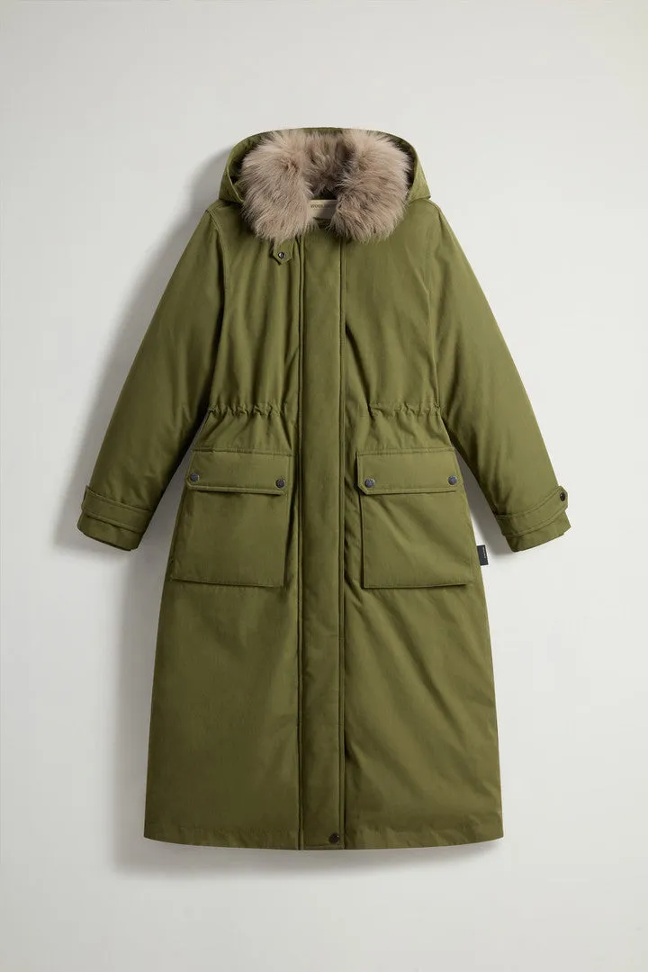 Woolrich Arctic Long Parka Verde Donna