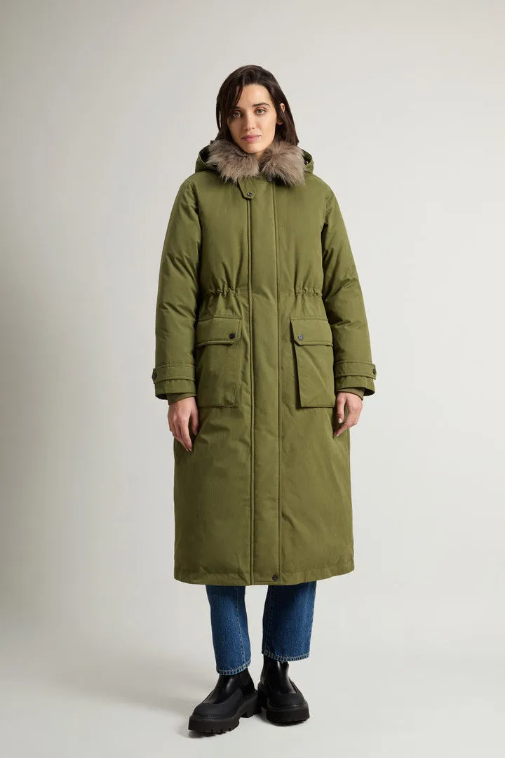 Woolrich Arctic Long Parka Verde Donna