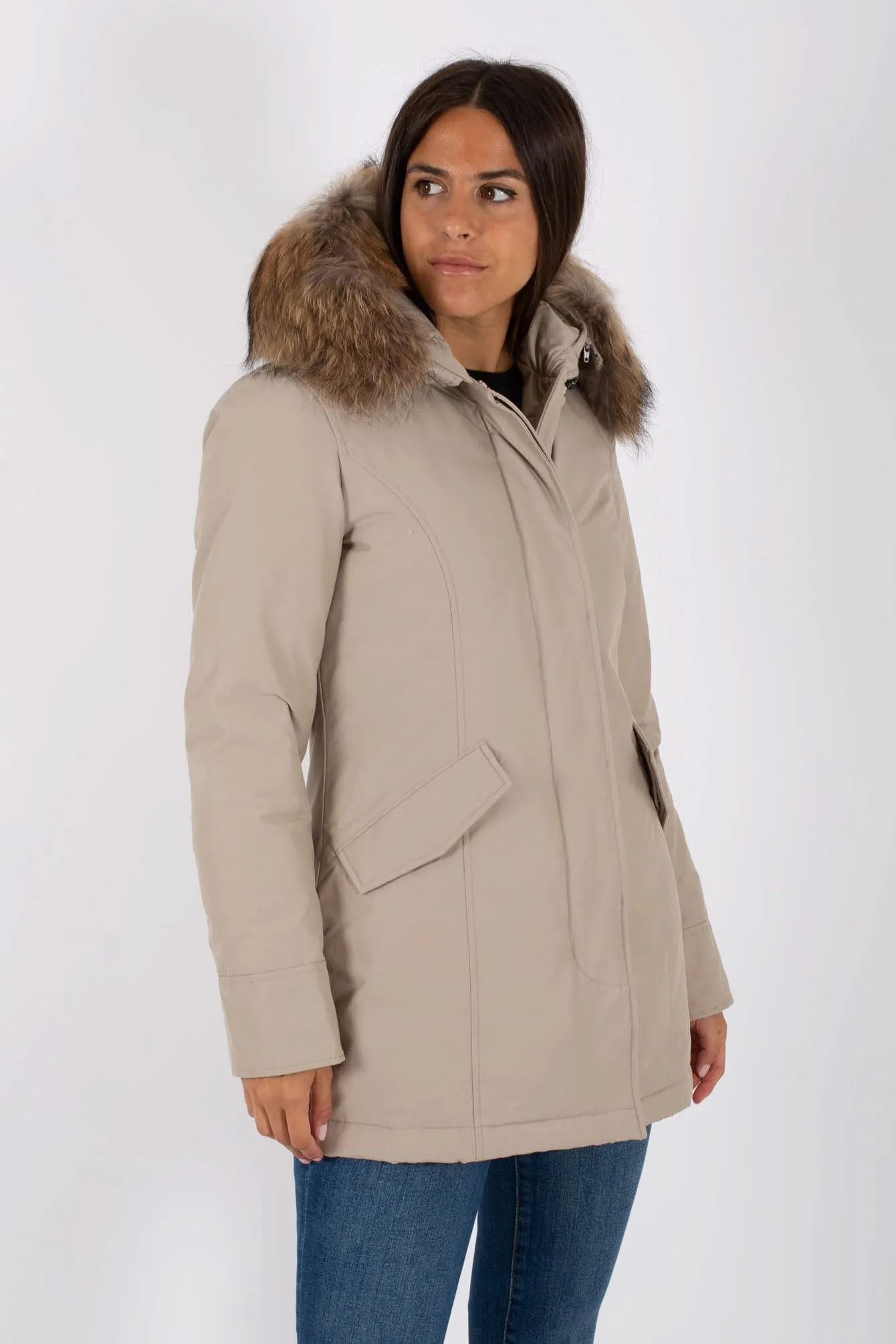 Woolrich Arctic Parka 2 Tasche Grigio Donna