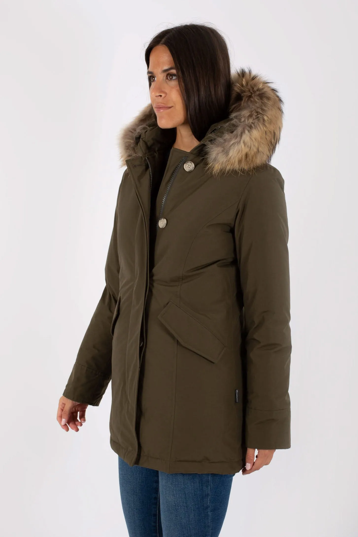 Woolrich Arctic Parka 2 Tasche Verde Donna