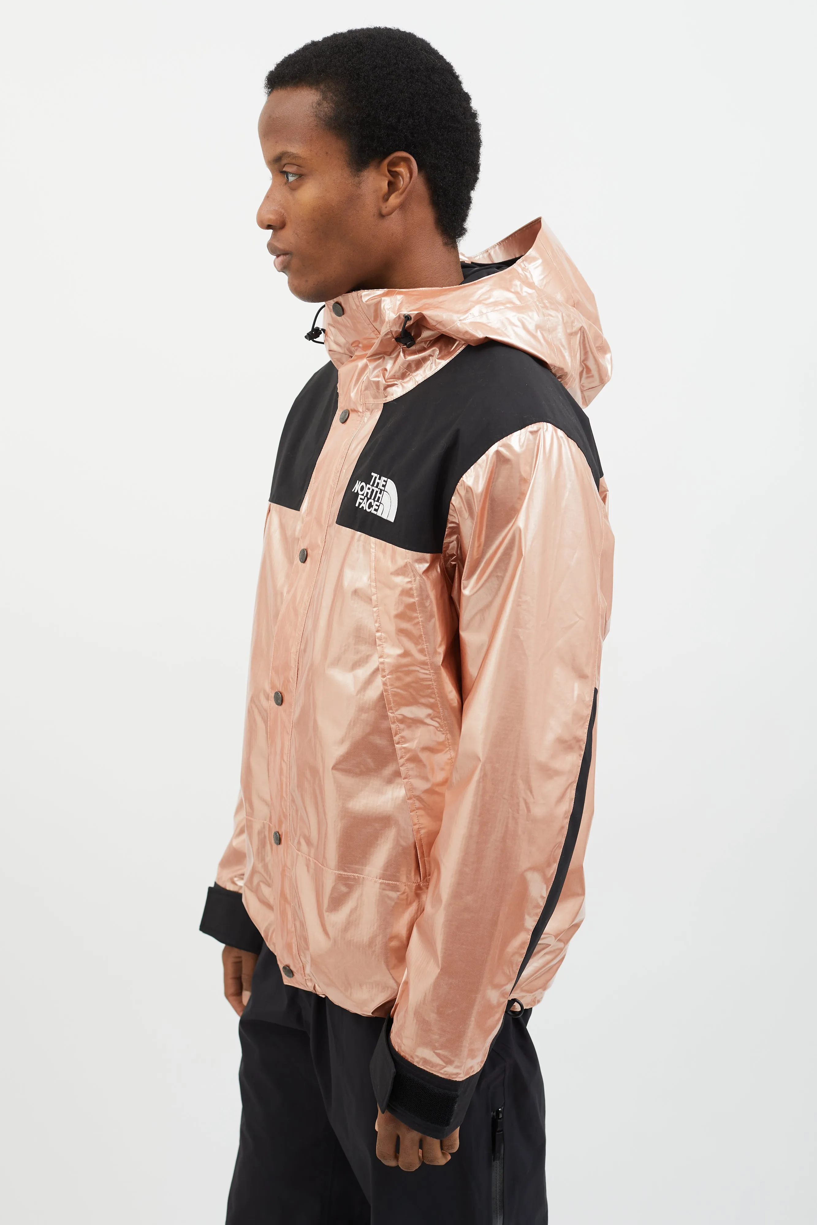 X North Face 2018 Rose Gold Metallic Mountain Parka