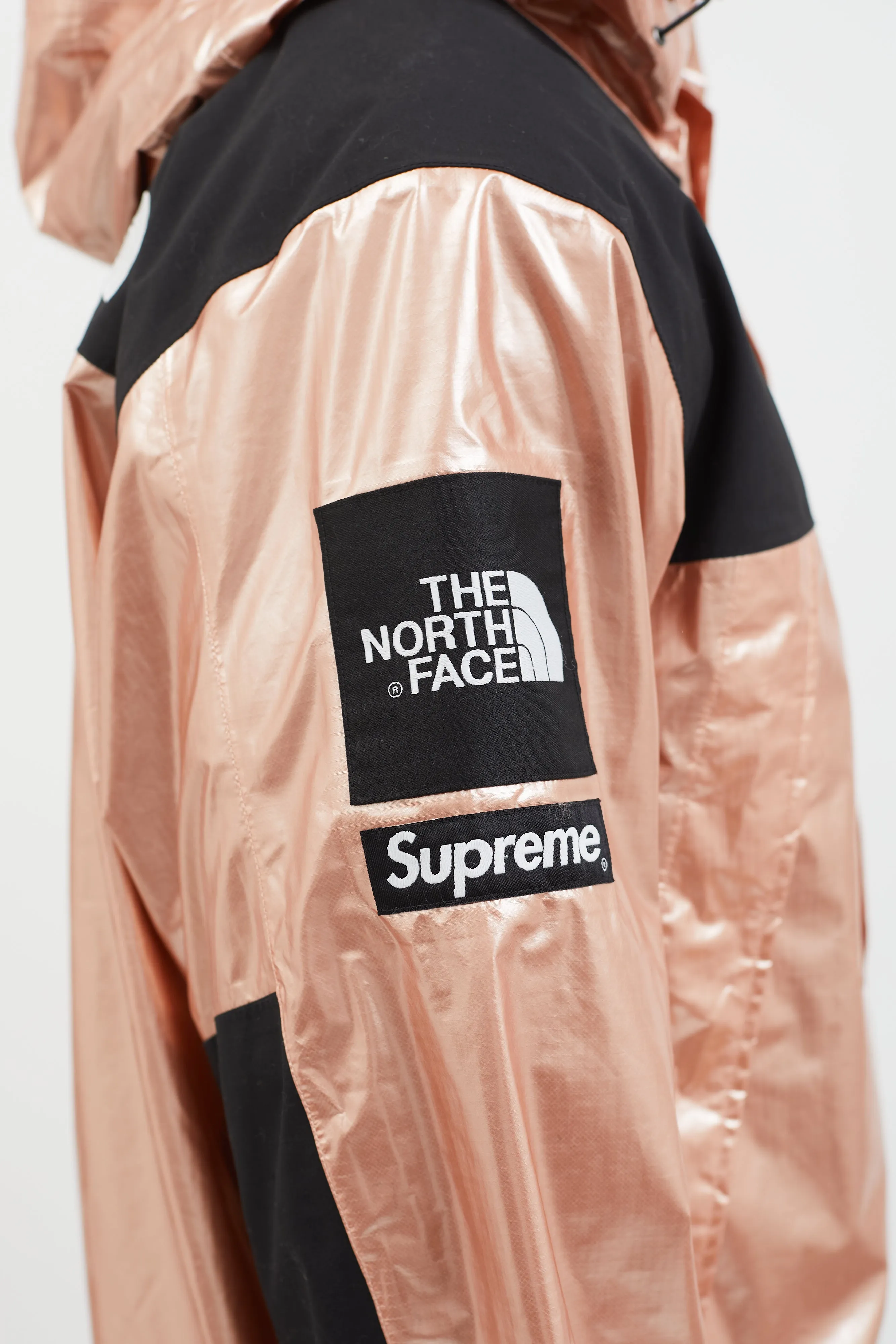 X North Face 2018 Rose Gold Metallic Mountain Parka